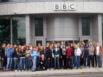 Os School from Norway visiting the BBC in January 2008