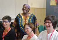 Sandra Agard and teachers at European Teachers' Seminar