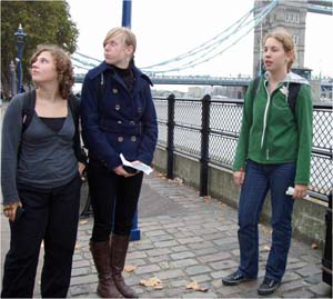 Belgian students from St Ursula School at Tower Bridge